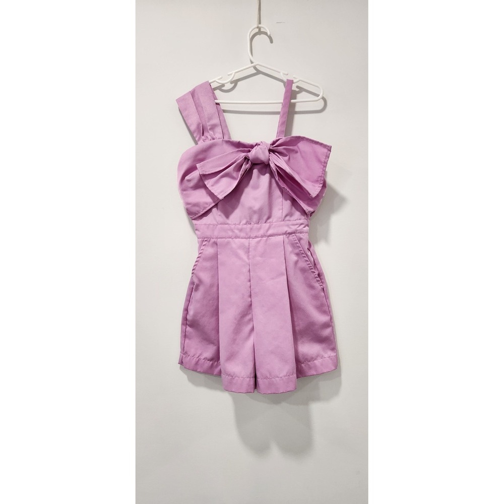 HABITUAL Kids Girl's Size 10 Off Shoulder Purple  Modern Romper Pockets Summer‎